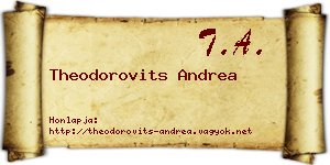 Theodorovits Andrea névjegykártya